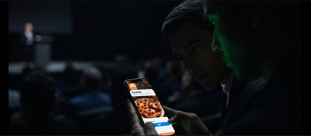 FakeEats press conference — app demo